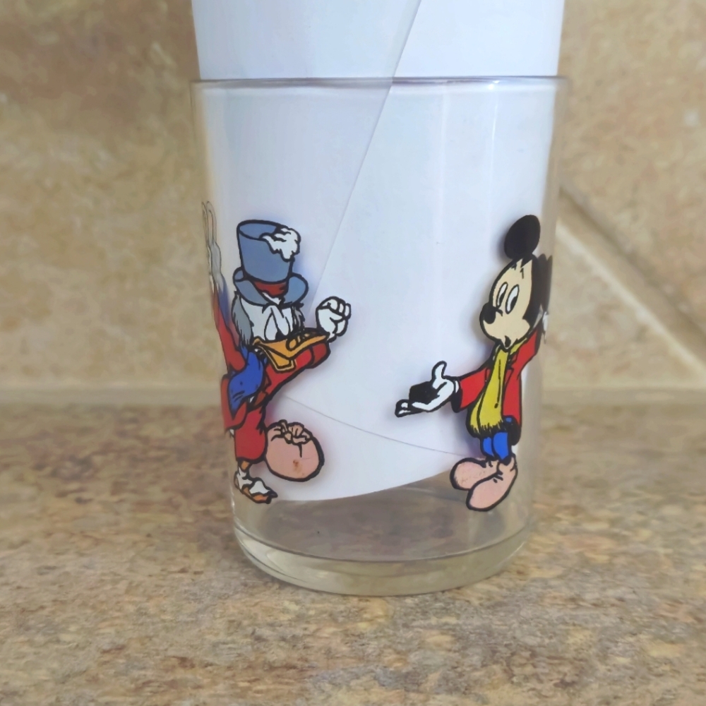 Vintage Disney Mickey's Christmas Carol Glass